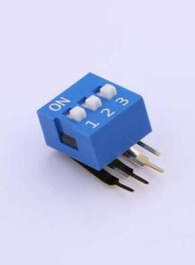DA-03-B-T 拨码开关 蓝色90度弯脚 3位 KE拨码开关 插件