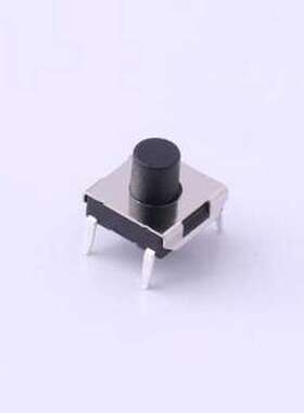 K2-1157DP-F4CW-01 轻触开关 6.2×6.2×5-250G 黑色按钮 直脚 插