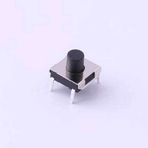 K2-1157DP-F4CW-01 轻触开关 6.2×6.2×5-250G 黑色按钮 直脚 插