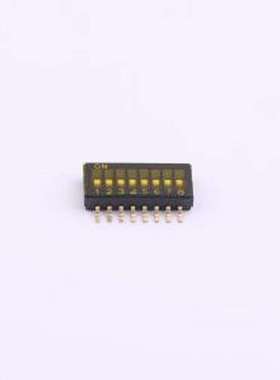 DS-08P 拨码开关 1.27mm间距8位 贴片黑色S脚 拨码开关 SMD,P=1.2