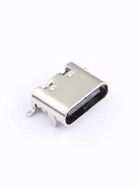 HX TYPE-C 6PIN QCHT USB连接器 Type-C 母 卧贴 SMD