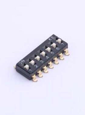 DSIC07LSGET 拨码开关 2.54mm 7位贴片高柄拨码开关 SMD-14P,6x17