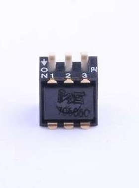 DSPV03LSGET 拨码开关 2.54mm 琴键式3位贴片 SMD-6P,9x9mm