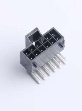 X2513WR-2x06A-LPSN 线对板针座 2x6P 间距:2.5mm 弯插 黑色 插件