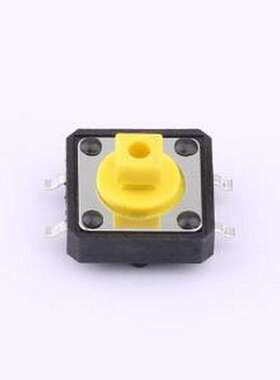 TS-1094TB-B3D2-T-Y 轻触开关 12x12x7.3mm方头 立贴 带柱轻触开