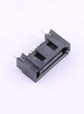 XUTS-0718-0720 线对板针座 SATA 7P直插带窗 插件,P=1.27mm