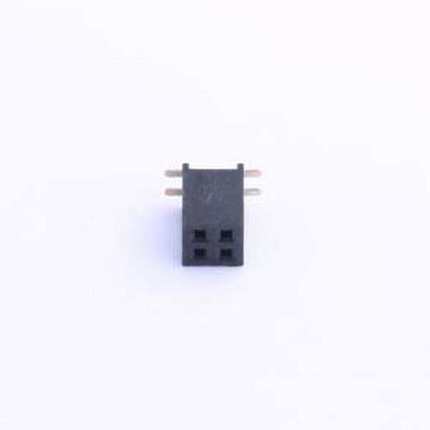 X1321FVS-2x02-C43D48 排母 间距:1.27mm 2x2P 立贴 SMD,P=1.27mm
