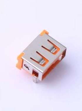 919-162A1112D10400 USB连接器 Type-A 母 弯插 橙色 插件