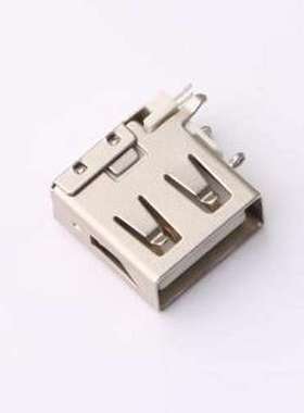 XBDF-0524-09 USB连接器 侧插板 USB 2.0AF 短体无卷边13.8MM长