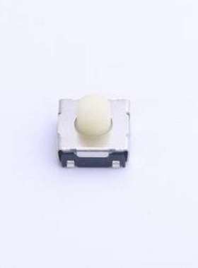 YTSE005A0502502B 轻触开关 6.2*6.2*5.0 250gf硅胶米黄钮包脚编