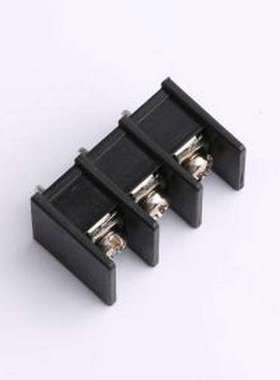 WJ55S-B-10.0-3P 栅栏式接线端子 间距P=10.0mm 3Pin位 边脚 黑色