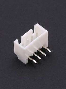 KH-A2504-R-04AWD 线对板针座 间距:2.54mm 1x4P 白色 插件,P=2.5