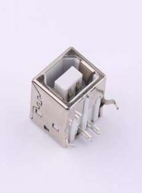 HX TYPE-BF 90 USB连接器 USB2.0 B型母座 BF 90度卧式插板式白色