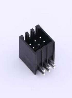 JL15EDGRHD-25403B01 插拔式接线端子 2x3P 2.54mm 黑色 弯插,P=2