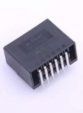 178306-2 线对板针座 2x6P 间距:3.81mm 弯插 弯插,P=3.81mm