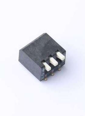 DSPV03LSGET 拨码开关 3位 2.54mm间距贴片型 琴键式侧拨 黑色拨