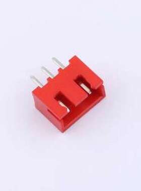 WF-1A254A3P-R 线对板针座 间距2.54mm 直插 红色 1x3P 插件,P=2.