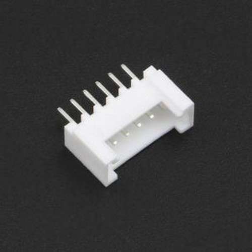 WF-1A200B6P 线对板针座 间距2.0mm 直插 带扣 1x6P 插件,P=2mm