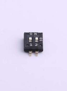 DHN-02-V 拨码开关 2位贴片拨码 SMD-4P,3.8x4.5mm