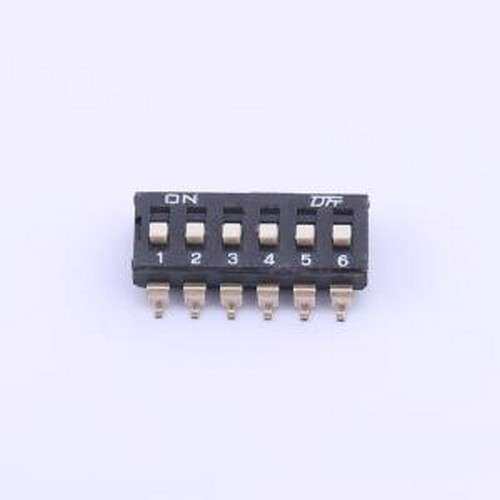 KH-10027B-SMT2.54-6P 拨码开关 KH-10027B-SMT2.54-6P SMD-12P,6