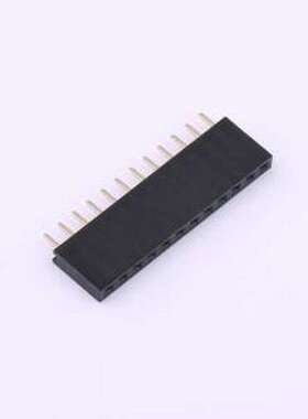 ZX-PM2.54-1-12PY 排母 间距:2.54mm 1x12P 直插 插件,P=2.54mm