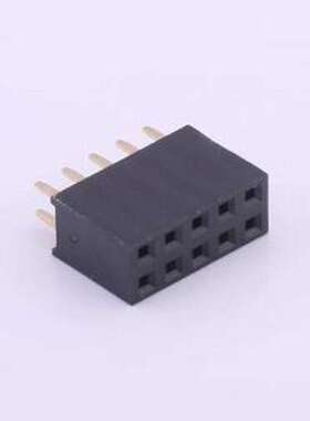 X6521FV-2x05-C85D32 排母 间距:2.54mm 2x5P 直插 插件,P=2.54mm