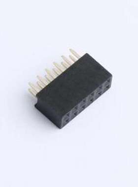FH2.0-09-06PZS 线对板针座 2x6P 间距:2mm 直插 插件,P=2mm