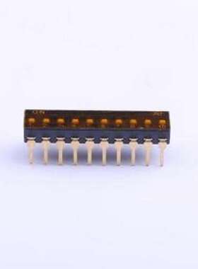 DSIC10THGET 拨码开关 2.54mm 10位低推贴胶 插件 插件
