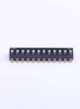 DSIC12LSGET 拨码开关 2.54mm间距（黑）12位（高推钮）贴片 SMD-