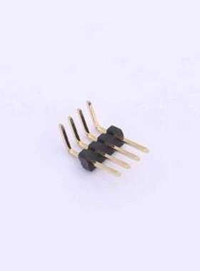 X1311WR-04J-C26D40 排针 1x4P 间距:1.27mm 方针 弯插,P=1.27mm