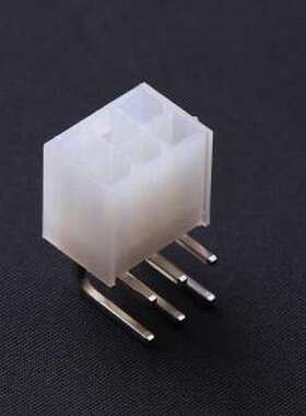 C4255WR-2X03P 线对板针座 2x3P 间距:4.2mm 弯插 白色半透明 弯