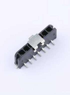 HC-MX3.0-7ALT-05 线对板针座 1x7P 间距:3mm 立贴 黑色 SMD,P=3m