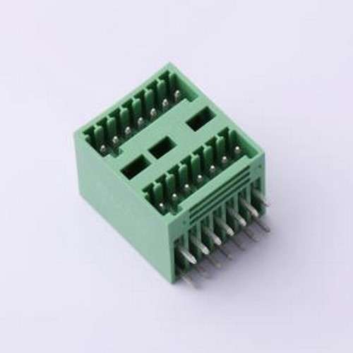 DB2ERH-2.5-2*7P-GN 插拔式接线端子 2.5mm 弯插,P=2.5mm