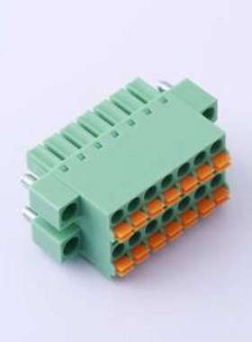 KF2EDGKNHM-3.81-2*7P 插拔式接线端子 3.81mm 2x7P 排数:2 每排P