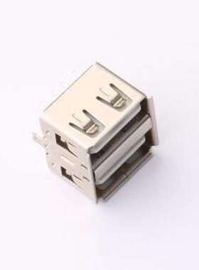 XUDF-0208-1051 USB连接器 双层 USB 2.0AF 180度直插短体10.5长