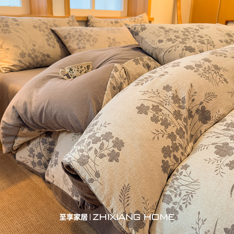 2025新款冬季加厚磨毛四件套纯棉