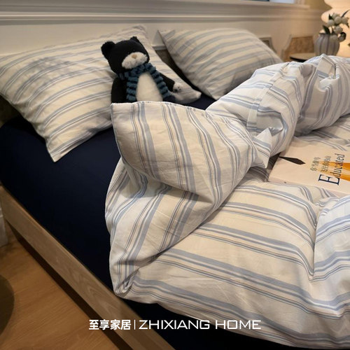 简约主义丨条纹纯棉全棉四件套