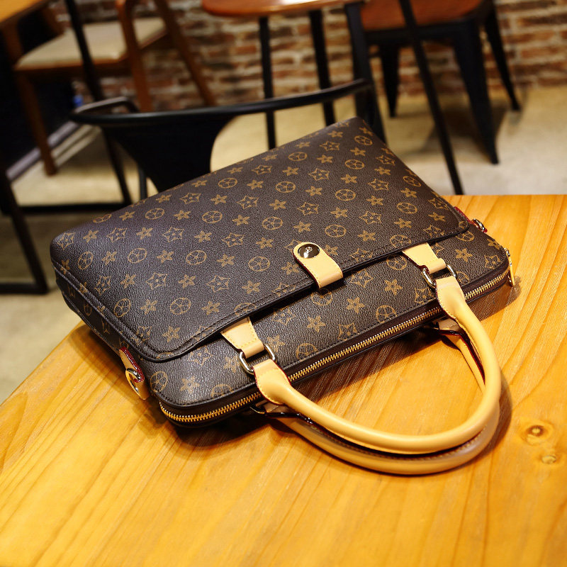 公文包包女2020新款百搭大容量小ck韩版商务职业女士单肩包手提包