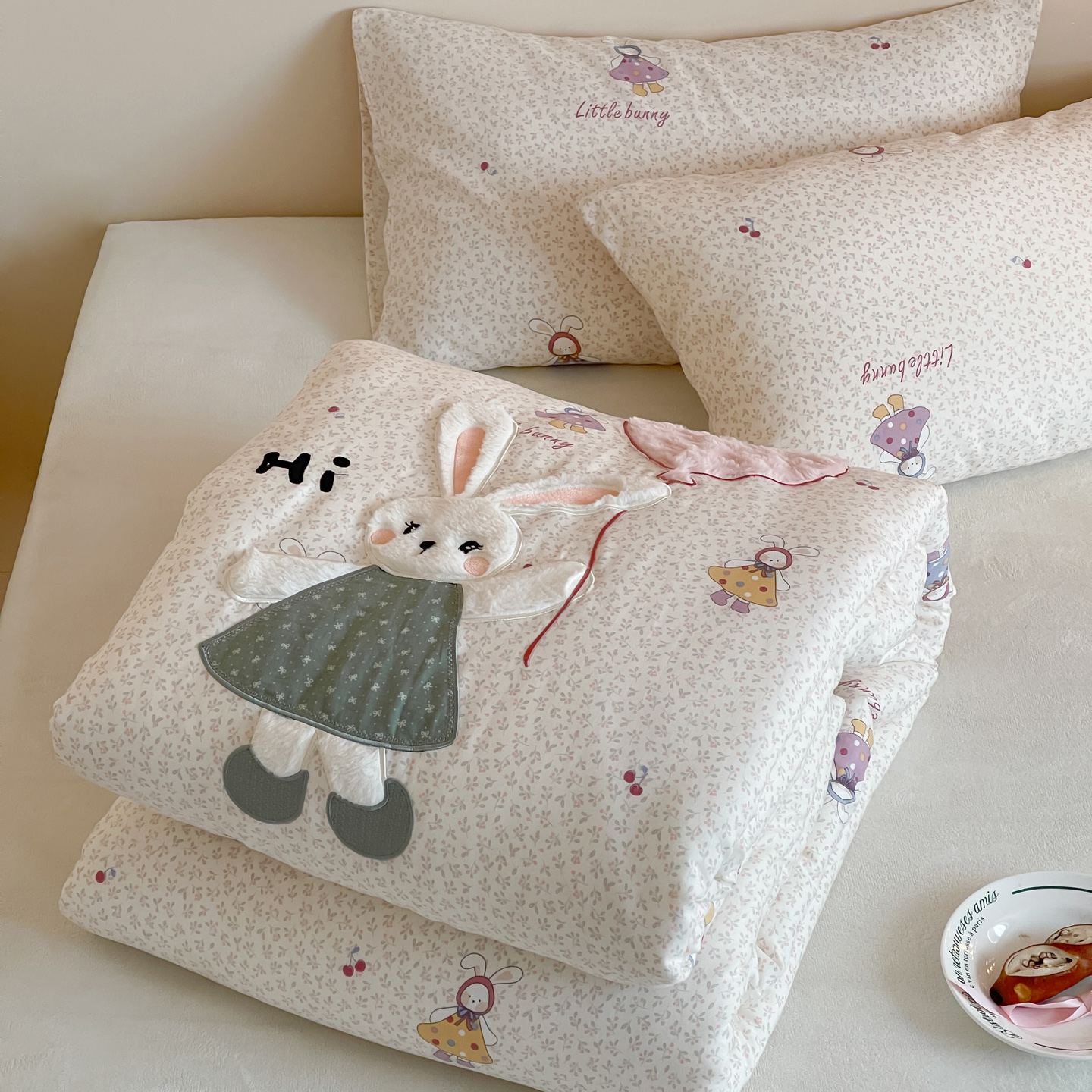 全棉双层纱被子被芯纯棉春秋被