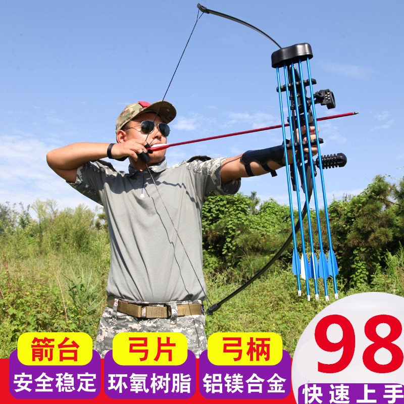 闪电狼弓箭射击户外运动套装反曲直拉弓合金分体复合弓箭射鱼神器
