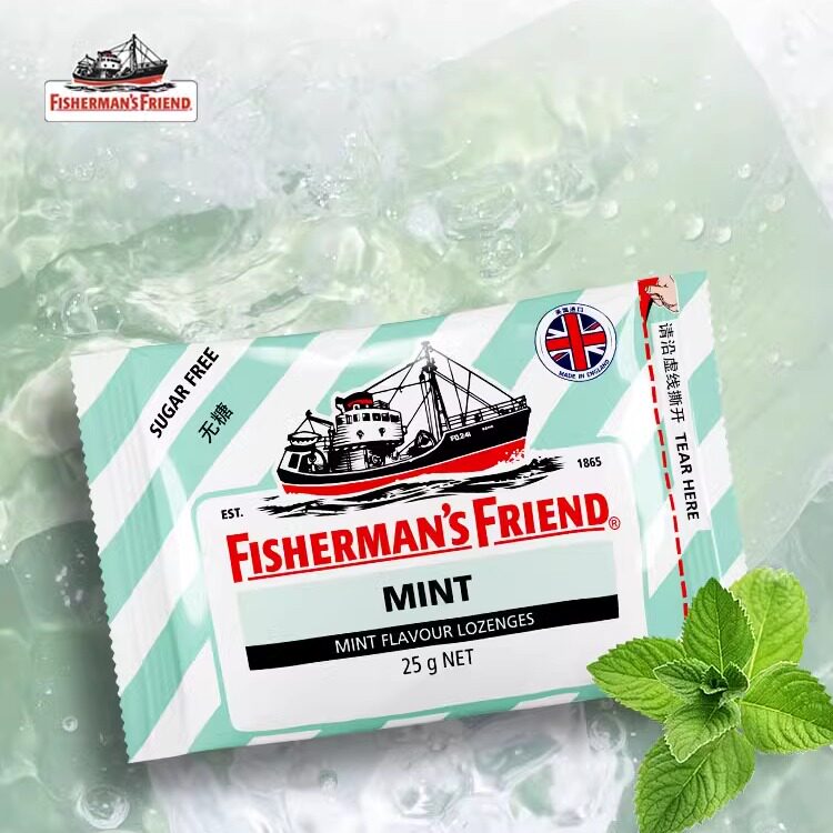 尾货特惠-渔夫之宝无糖薄荷味柠檬味润喉糖25g拉链袋装英国进口