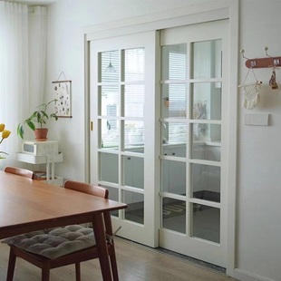 实木推拉门实木复合烤漆门定制木门厨房阳台玻璃木门卧室隔断门