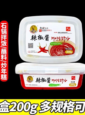 吴文善户户韩国辣椒酱炒年糕酱商用韩式辣椒酱泡菜用石锅拌饭200g