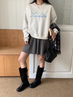 【零度臆想 Dreamland 】高腰顯瘦百褶半身裙冬新款韓版百搭伞裙