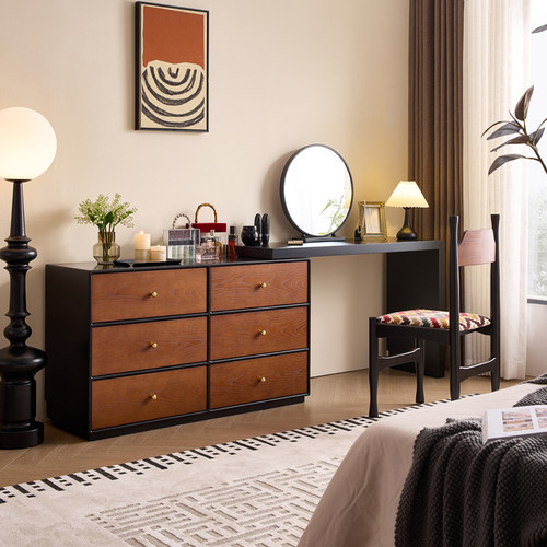 吉诺威实木转角梳妆台