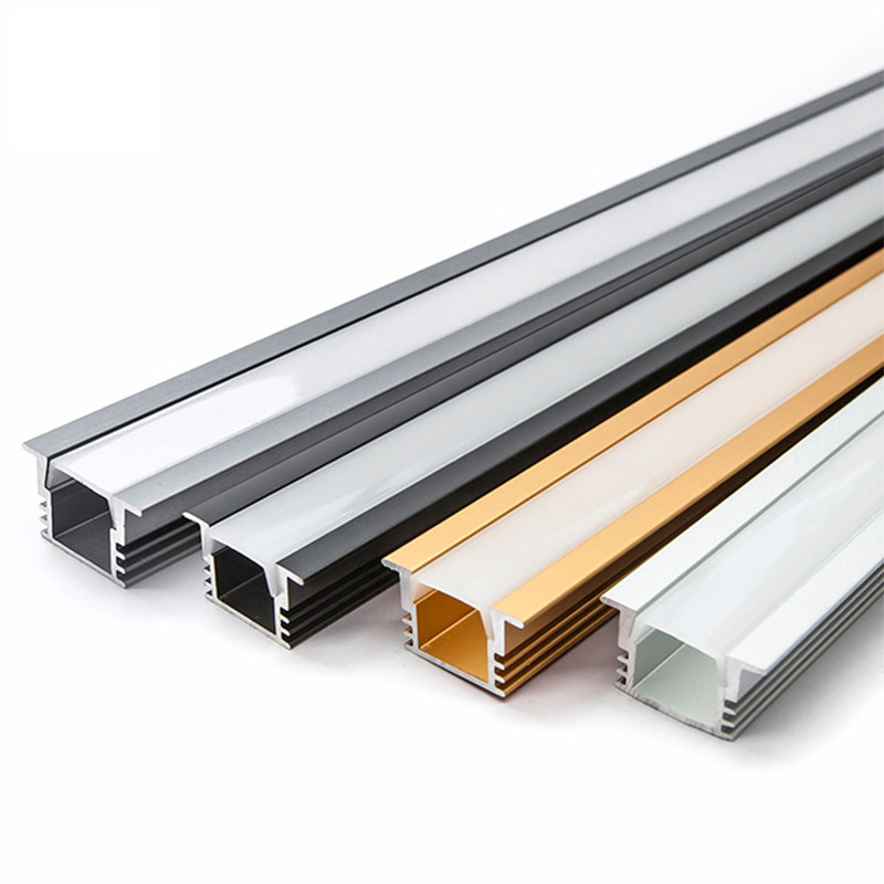 金色led灯槽u型铝合金嵌入式暗装线条灯线形灯铝槽灯带卡槽超亮