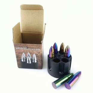 不锈钢子弹冰块金色彩色子弹葡萄酒红酒威士忌降温石头