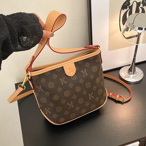 lv5&vv20高级质感包包女潮复古水桶包时尚印花百搭休闲单肩斜挎包