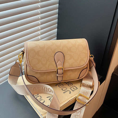 lv5&vv20轻奢老花翻盖小方包女宽肩带单肩斜挎包高级感百搭通勤包