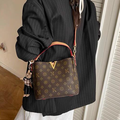 lv5&vv20印花包包女轻奢百搭女士水桶包高级感小众手提单肩斜挎包